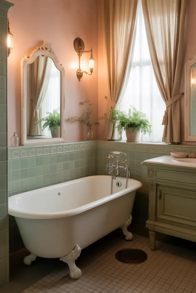  Vintage Bathroom with Elegant Tub