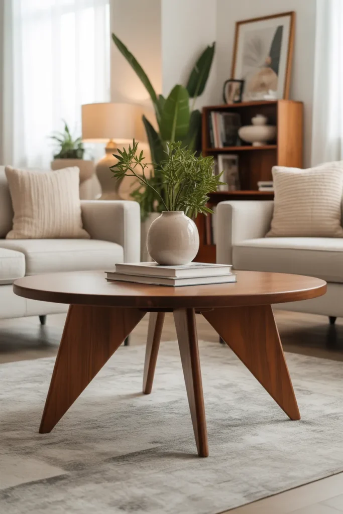  Mid Century Coffee Table with Angled Legs