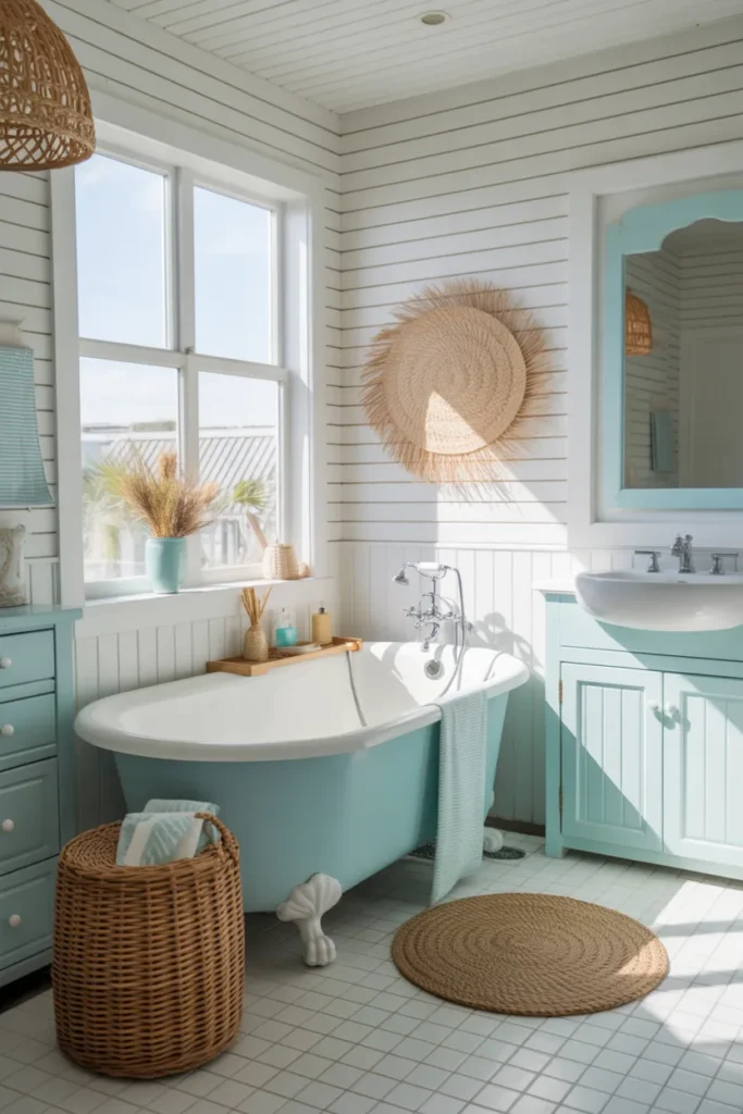 Coastal Bathroom with Bathtub