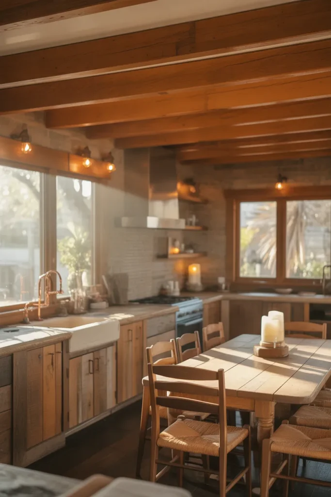  Open-Concept Rustic Kitchen Layout