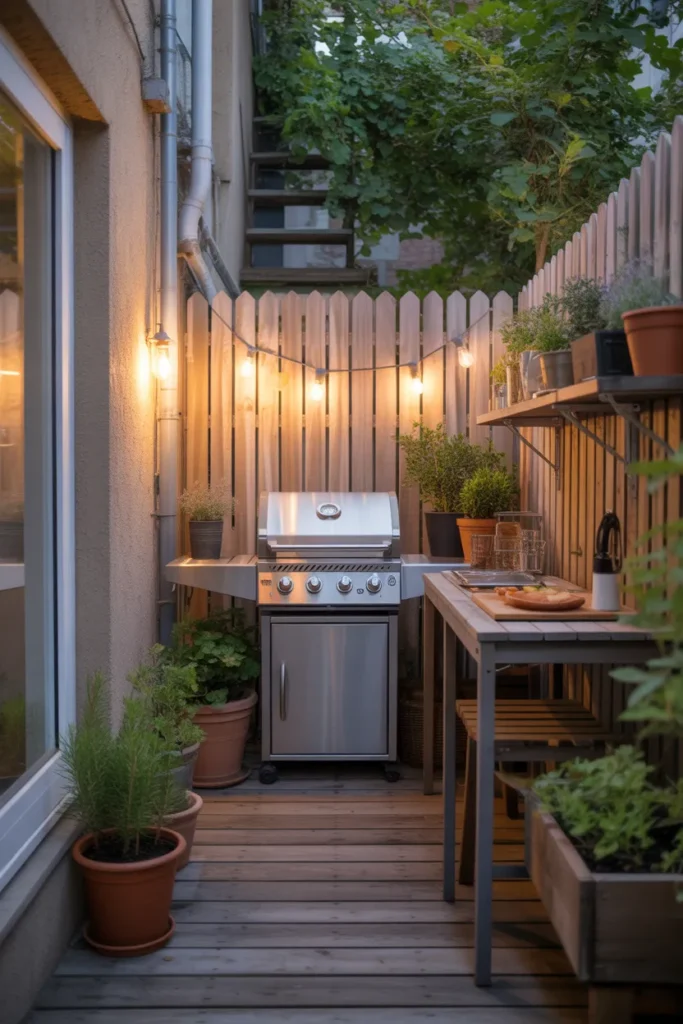  Tiny Backyard Cooking Nook