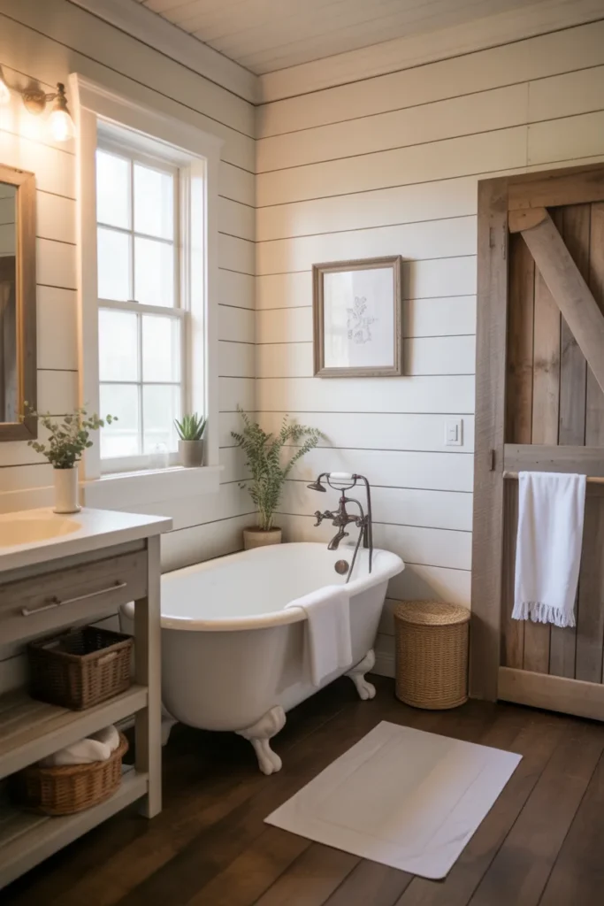  Farmhouse Small Bathroom with Tub