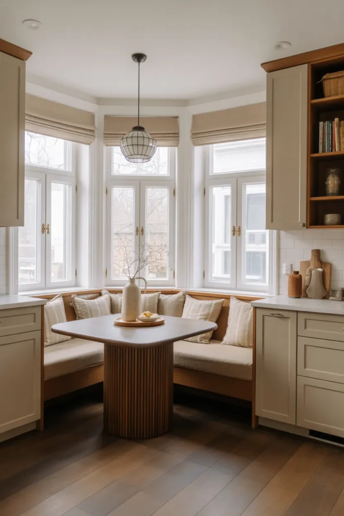  Mid Century Kitchen With Built-In Breakfast Nook