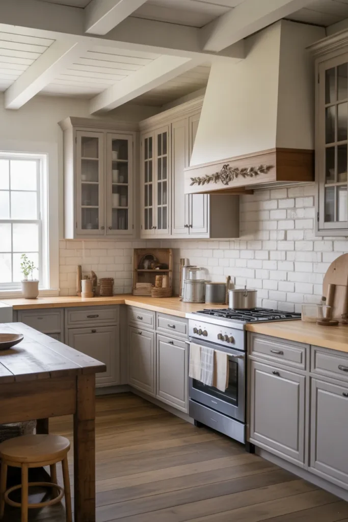  Farmhouse Cabinets with Rustic Gray Finish