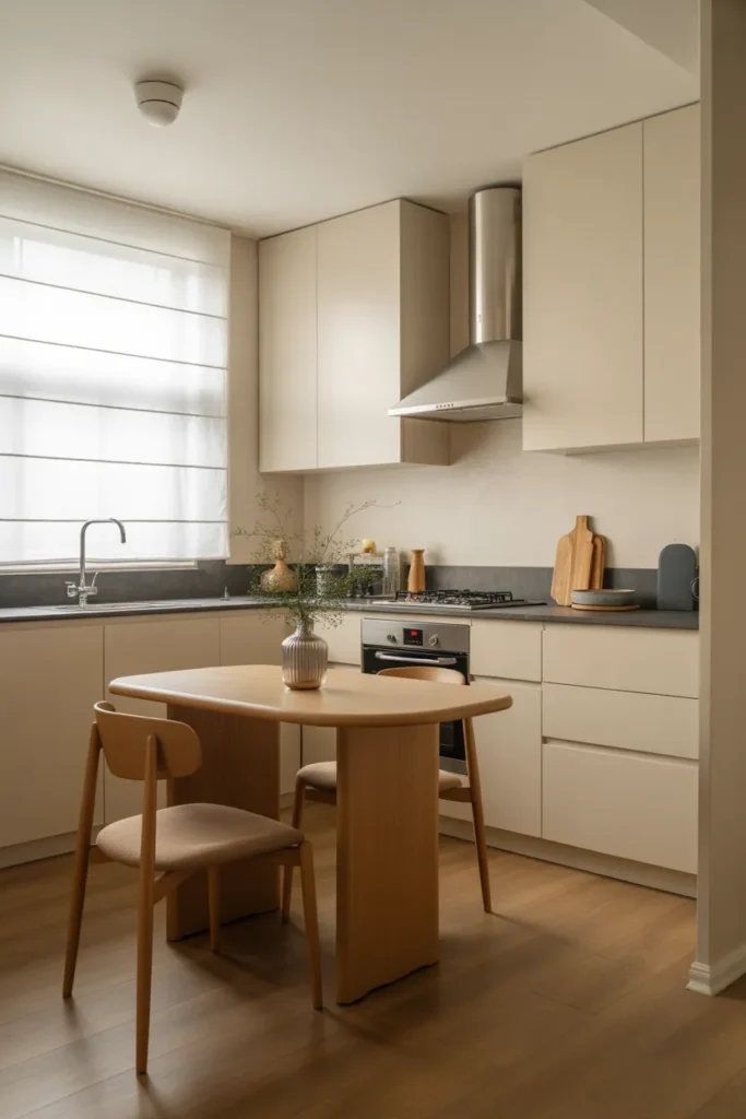 Small Oval Table for Soft Visual Flow