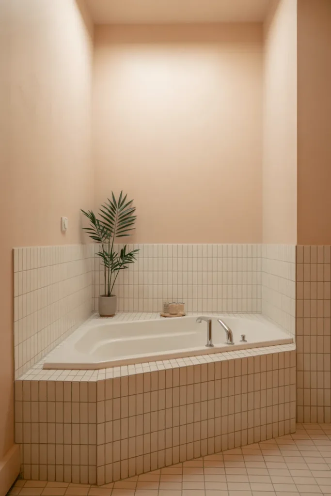  Corner Tub with Soft Neutral Tones