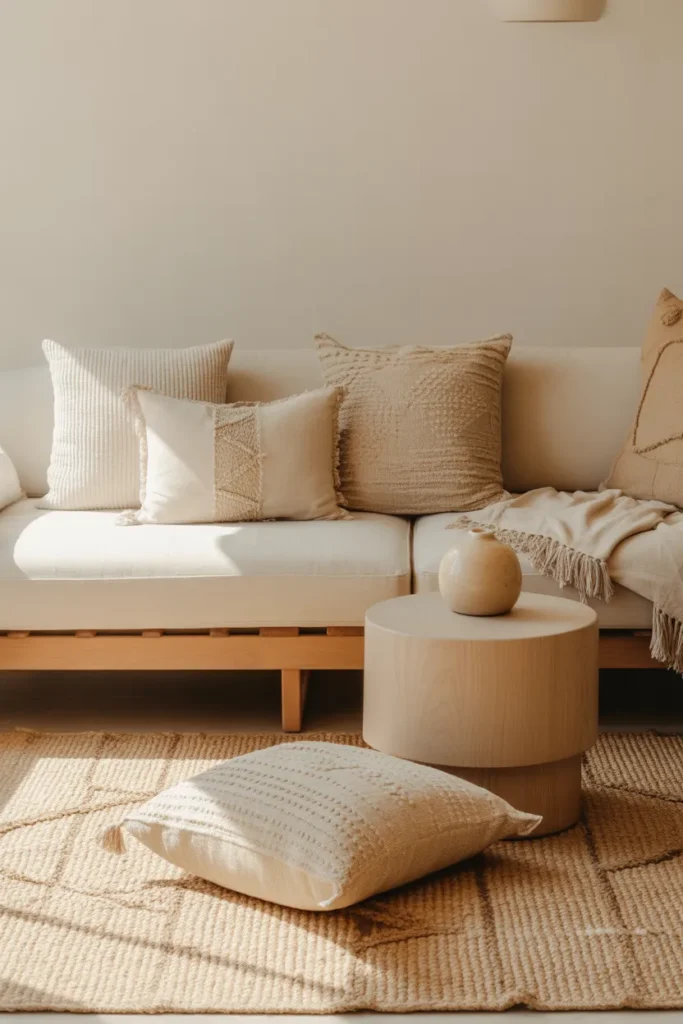  Neutral Mexican Living Room with Woven Textures