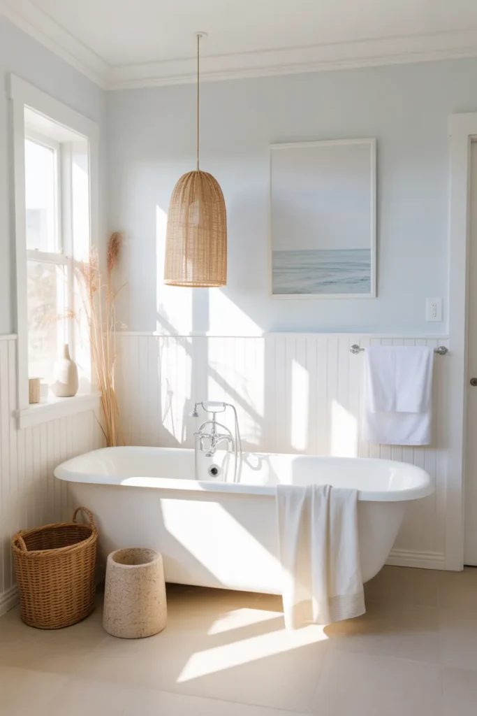  Coastal Small Bathroom with Tub