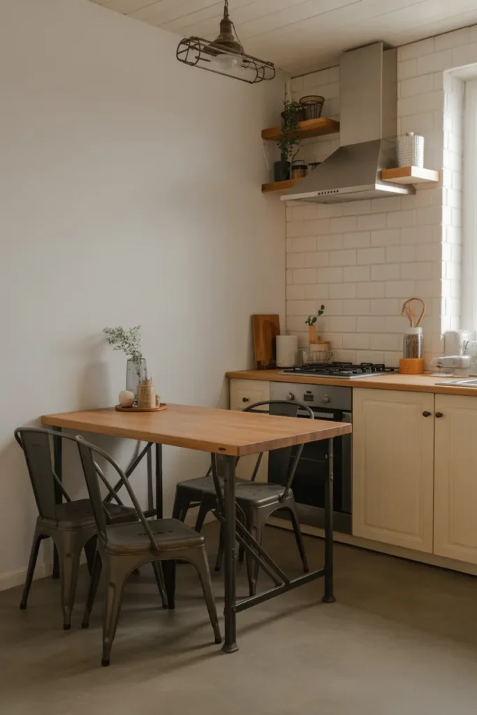 Industrial Style Compact Kitchen Table