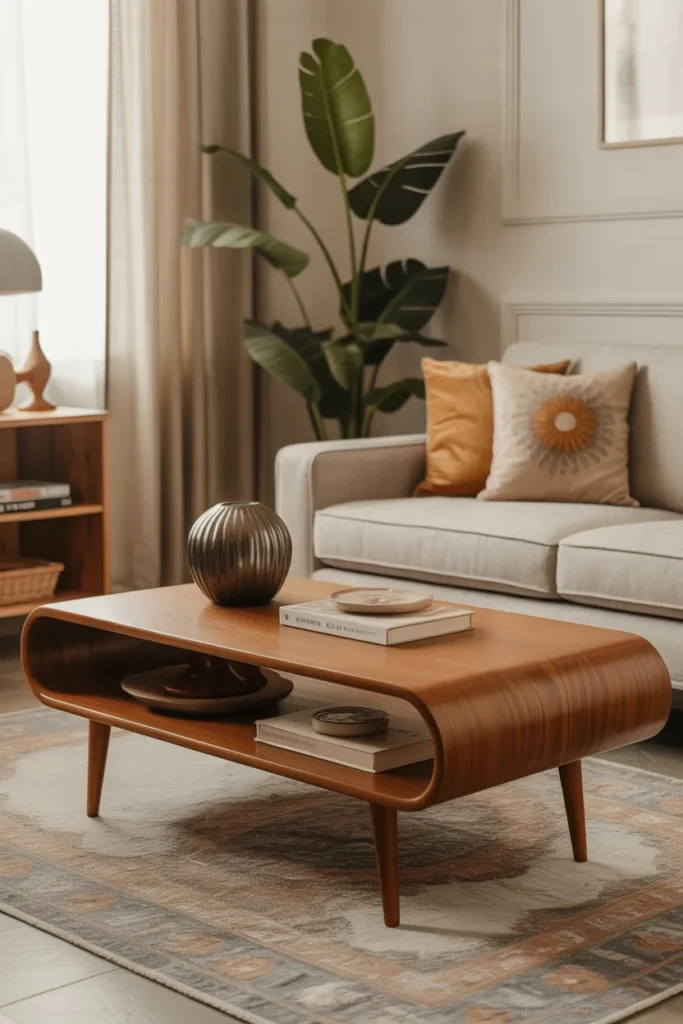  Mid Century Coffee Table with Retro Design