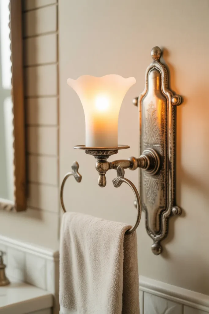 Antique Wall Sconce Towel Holder