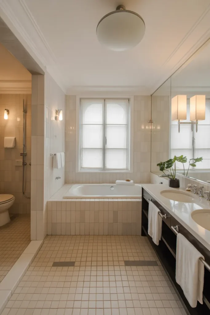  Luxury Hotel-Style Bathroom with Tub
