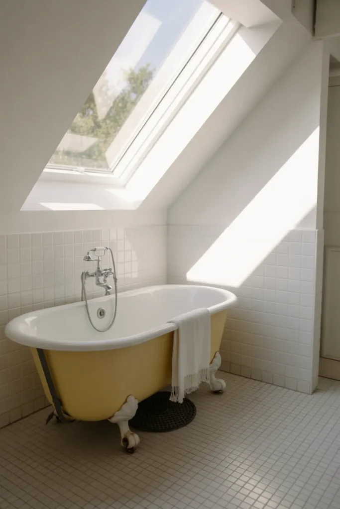  Clawfoot Tub with Skylight
