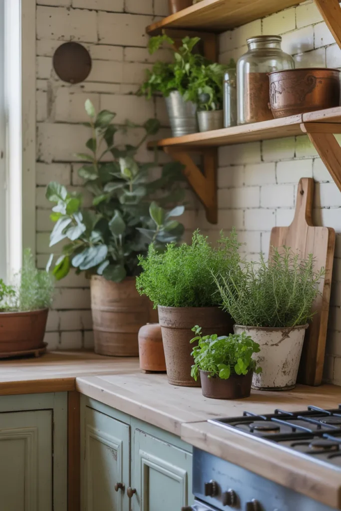   Fresh Greenery for a Natural Farmhouse Touch