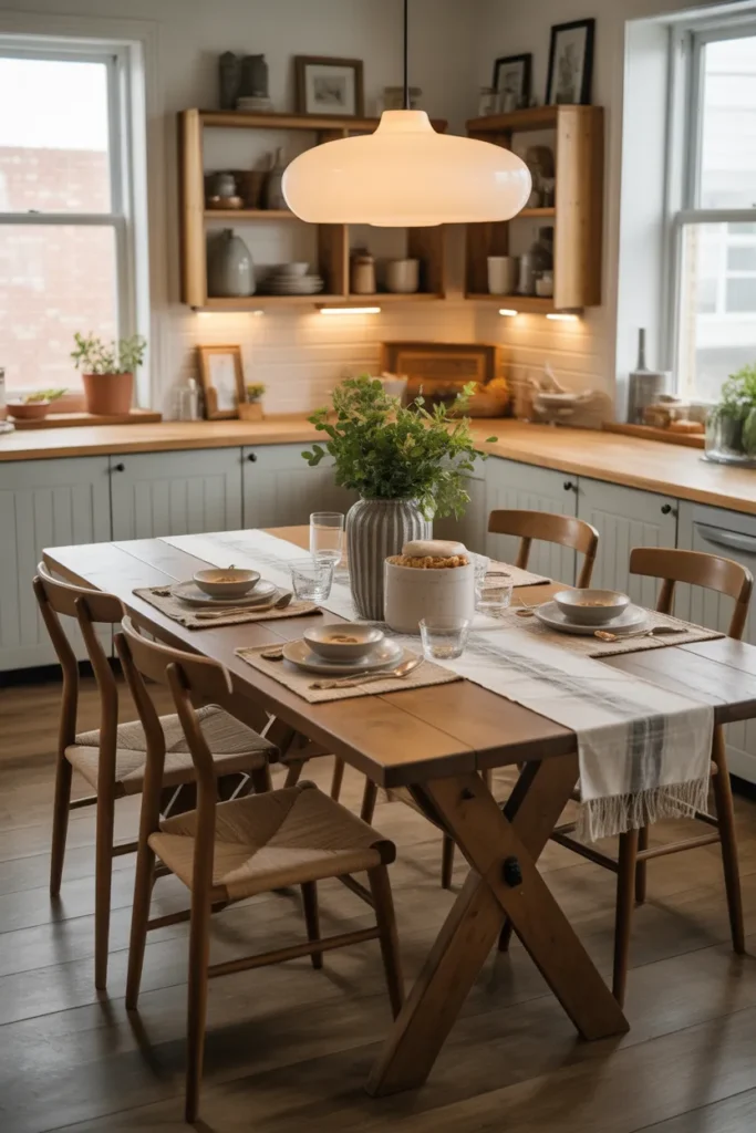 Farmhouse Kitchen Table Styled for Everyday Living