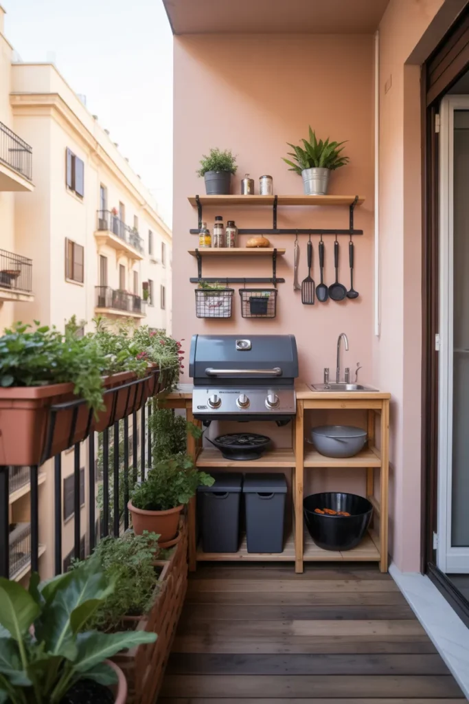  Balcony BBQ Setup