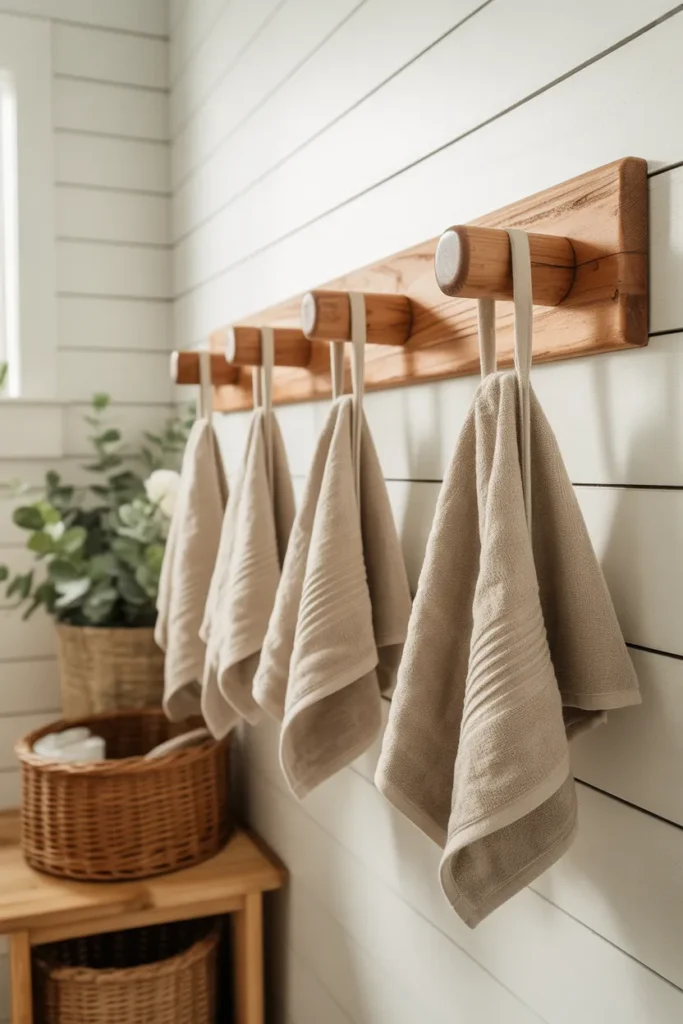   Rustic Wooden Towel Pegs