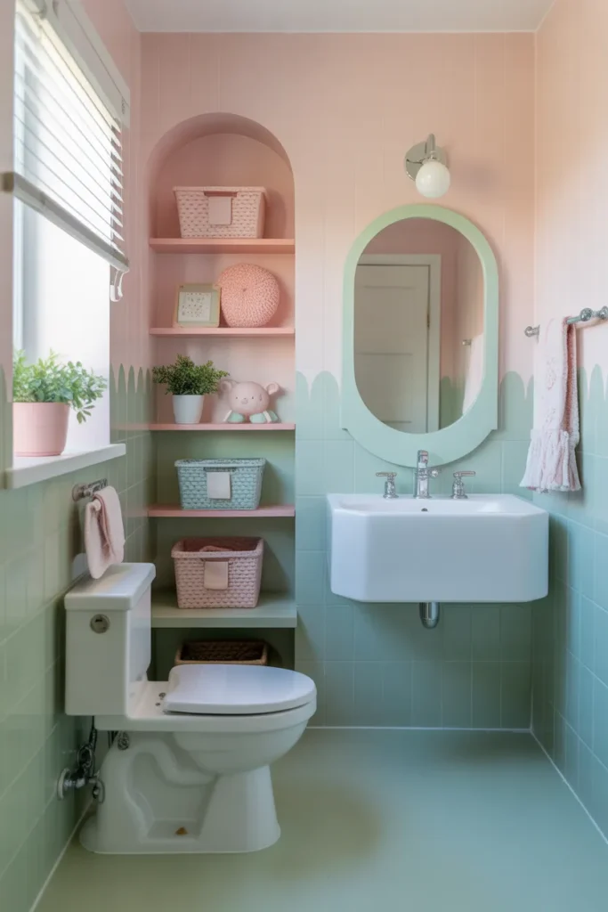  Soft Pastel Bathroom