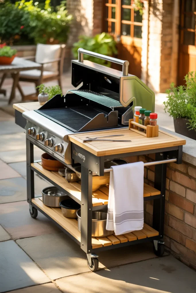  Portable Outdoor Kitchen Cart