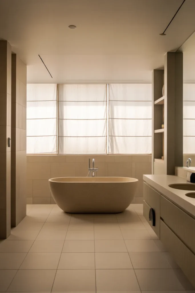  Contemporary Bathroom with Freestanding Tub