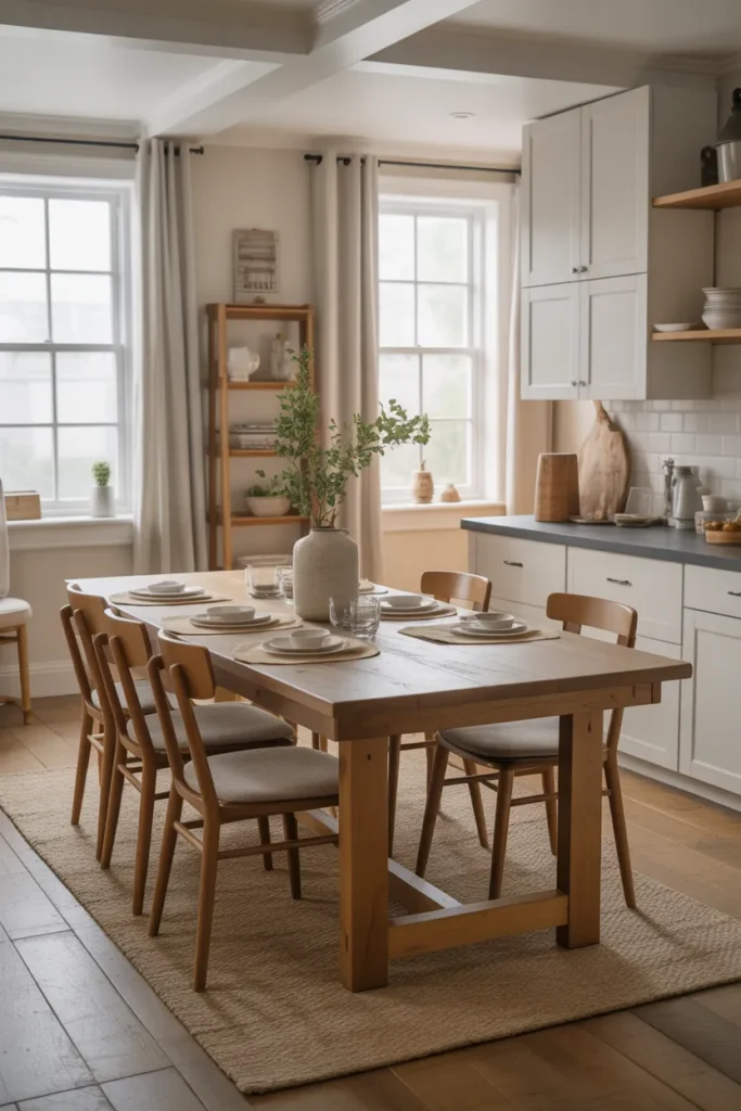 Rectangular Farmhouse Kitchen Table