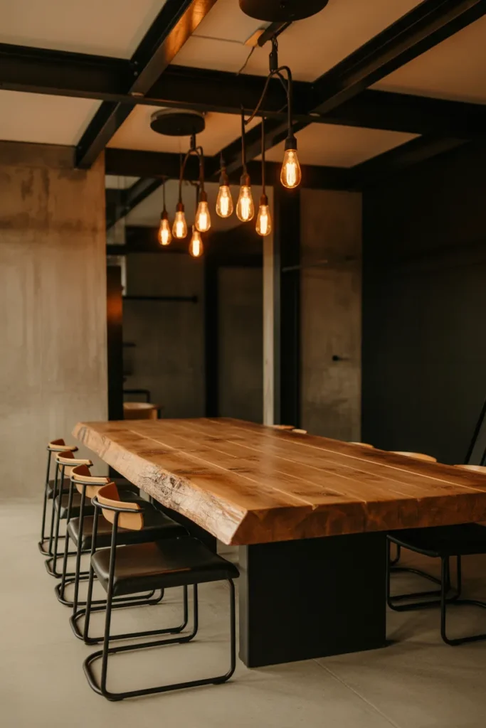   Rustic Industrial Dining Room
