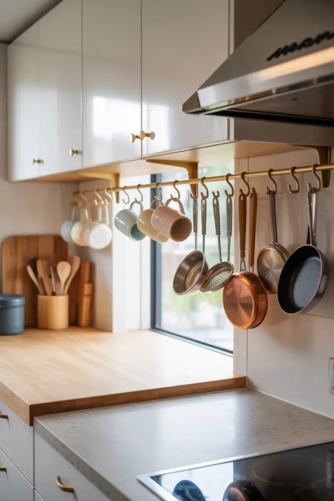  Add Hooks Under Cabinets