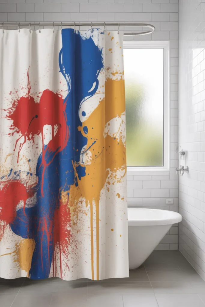  Bold Abstract Art Shower Curtain