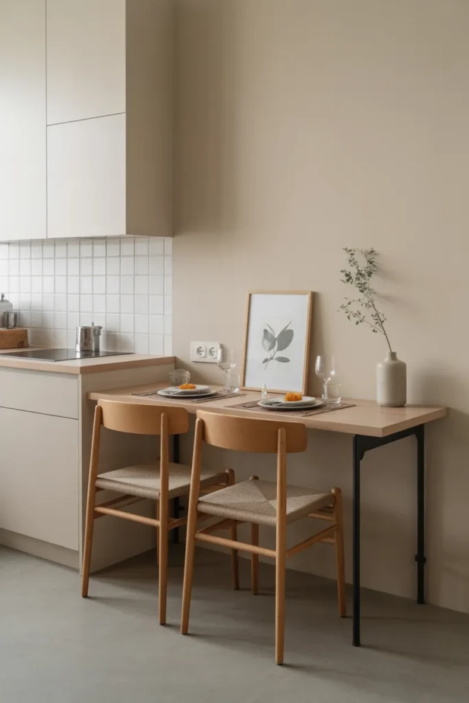 Narrow Console Table as a Dining Surface
