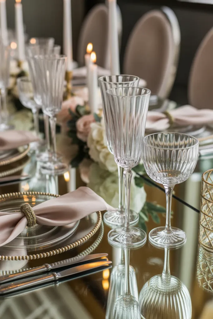  Glam Crystal Table Setting