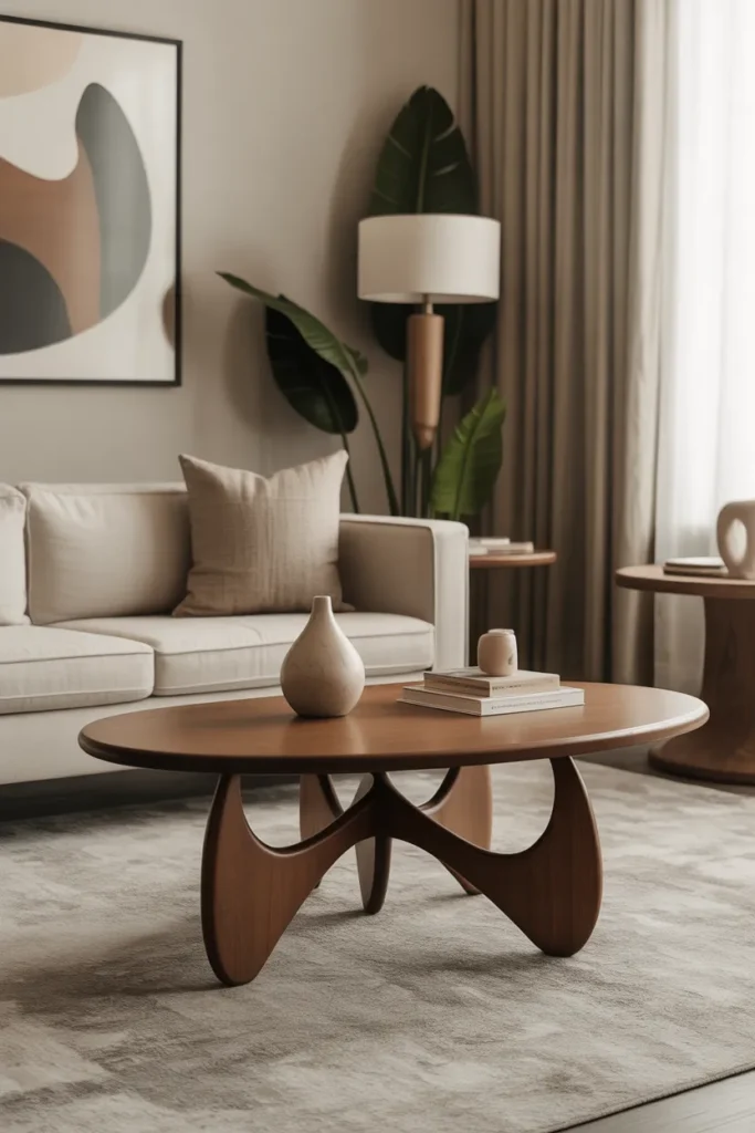  Sculptural Mid Century Coffee Table