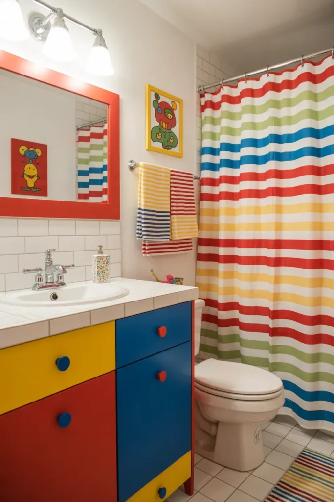  Bright Primary Color Bathroom