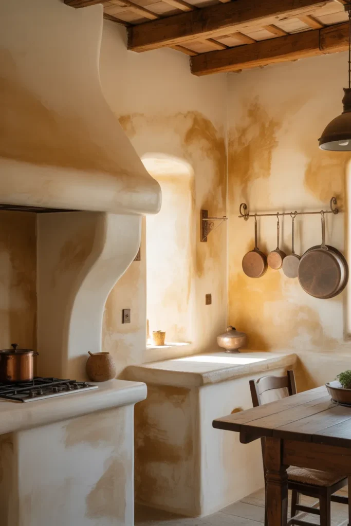   Textured Walls with Plaster or Limewash Finish