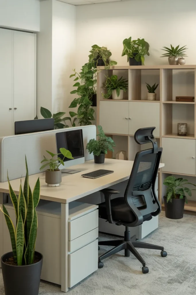  Green Office Decor With Indoor Plants