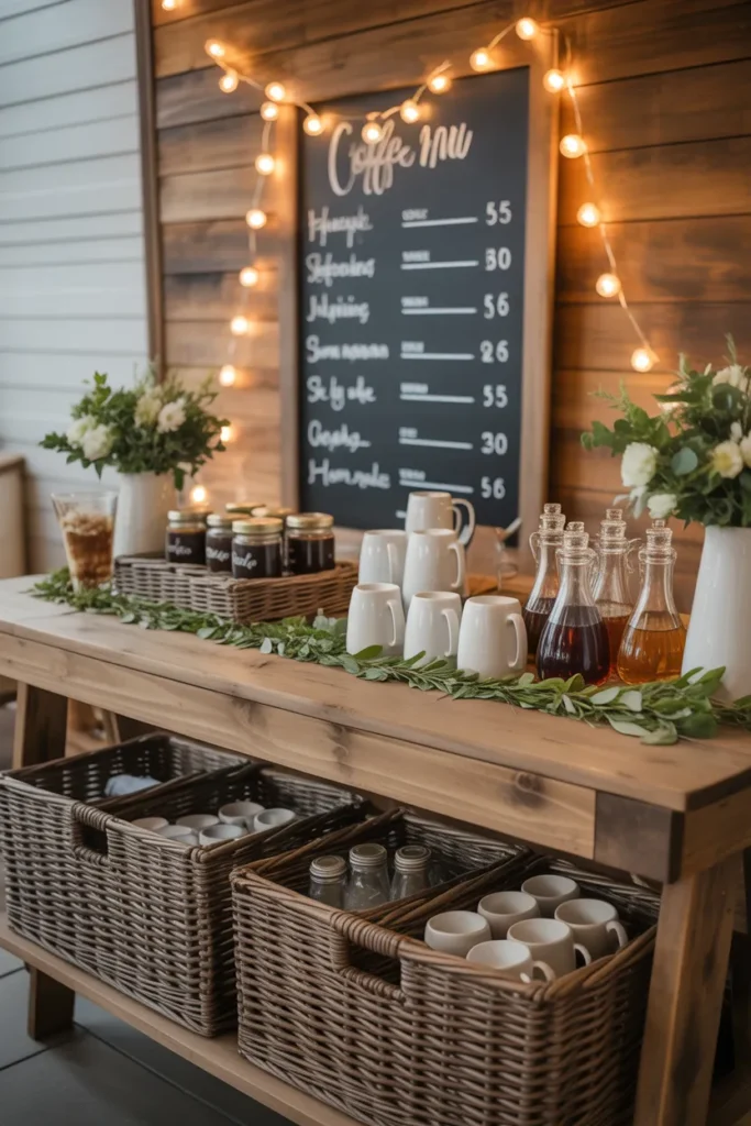  Rustic Wooden Coffee Bar