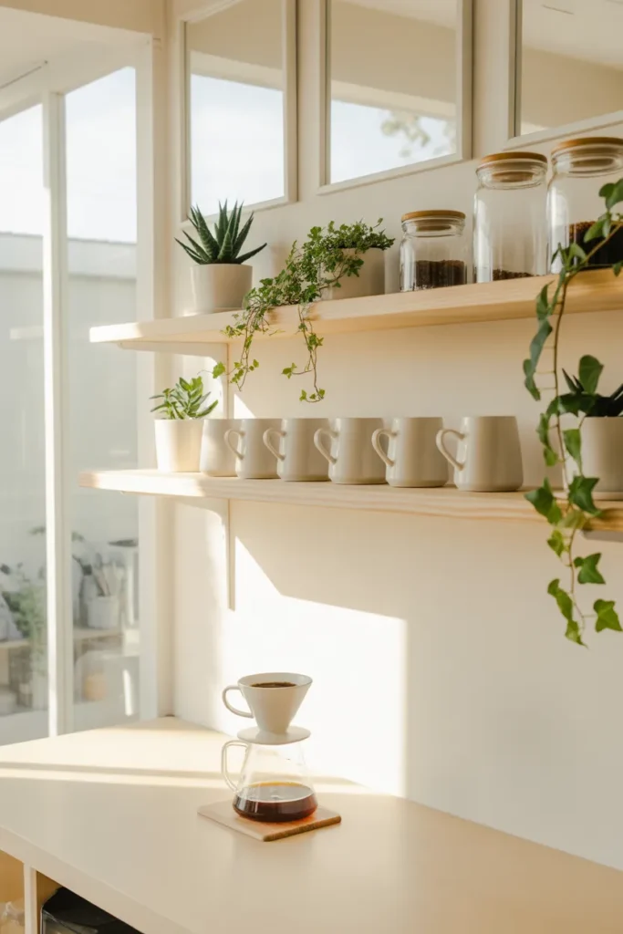 Scandinavian Coffee Bar with Natural Elements