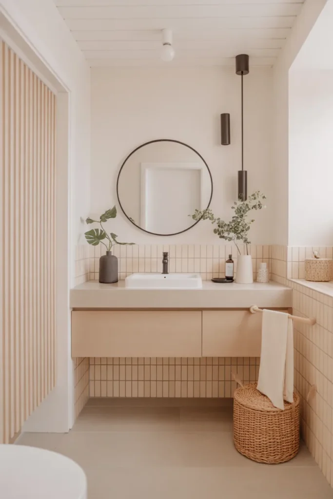  Scandinavian Minimalist Guest Bathroom
