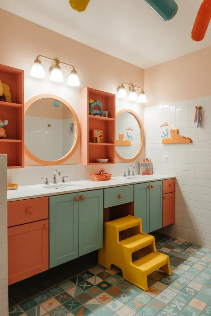   Nature-Inspired Green Bathroom