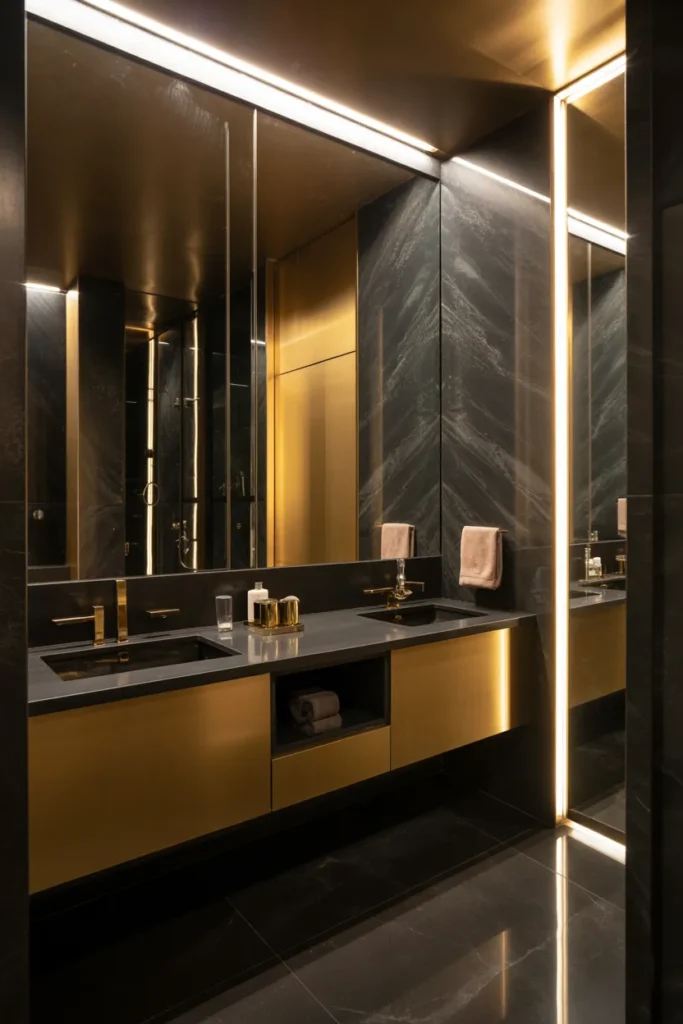  Elegant Black Marble Bathroom