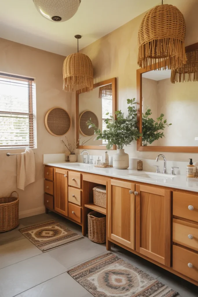  Boho Style Jack and Jill Bathroom