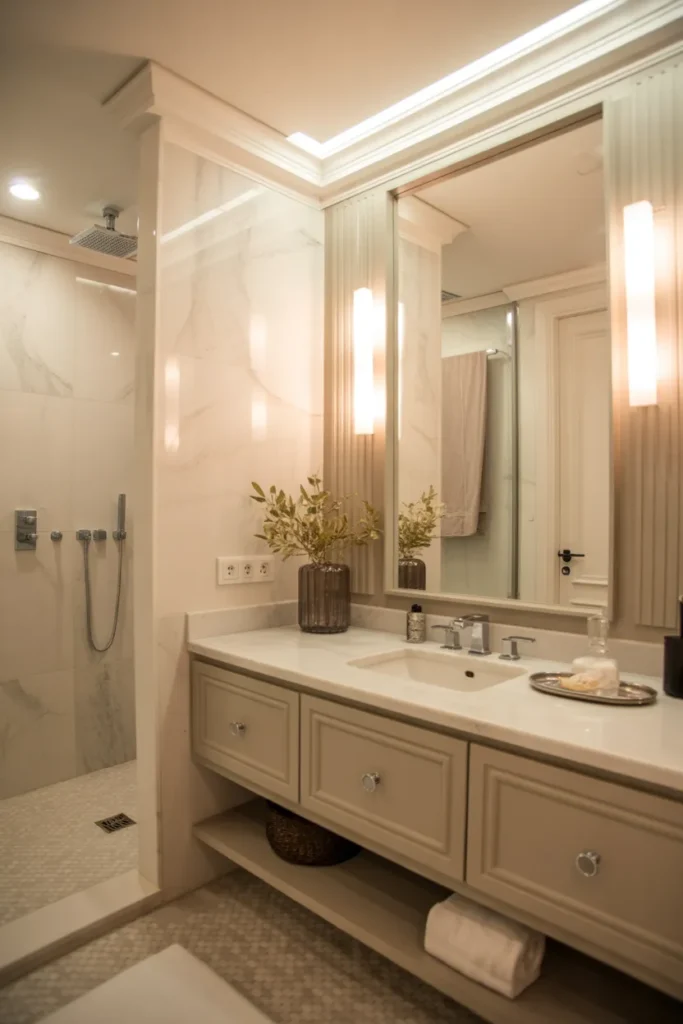  Luxury Hotel Style Half Bathroom with Sleek Finishes