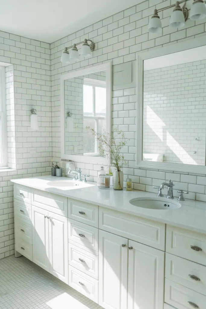  Bright White Jack and Jill Bathroom