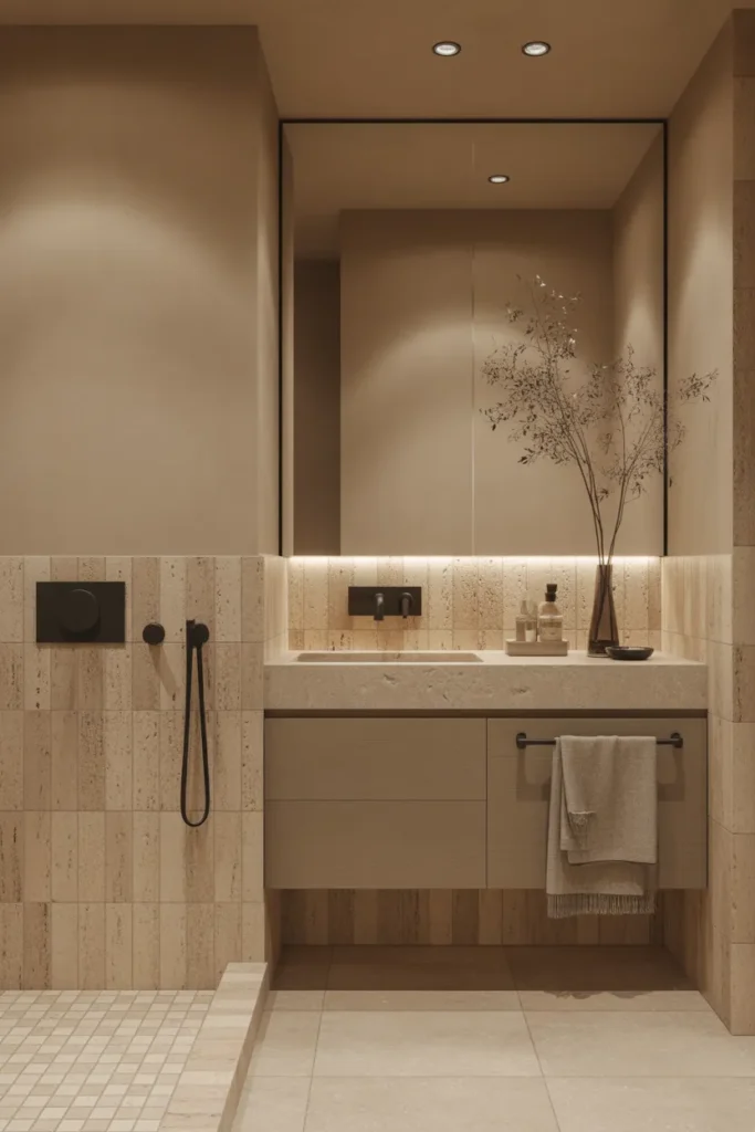  Textured Neutral Guest Bathroom