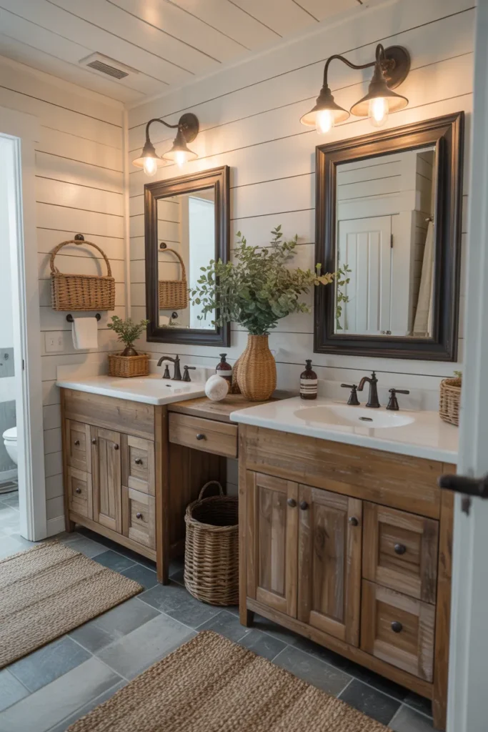  Farmhouse Style Jack and Jill Bathroom