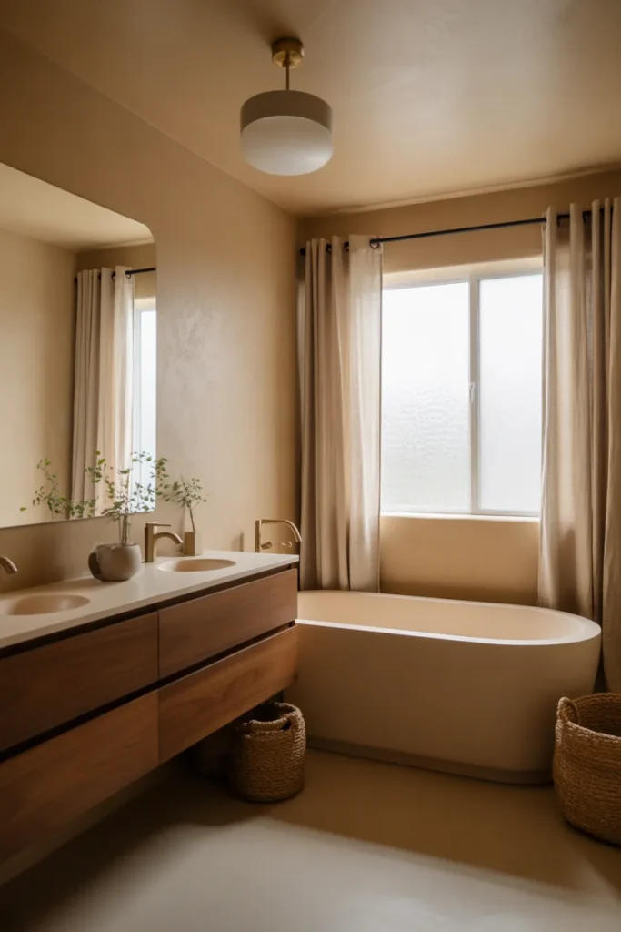  Warm Neutral Spa Bathroom