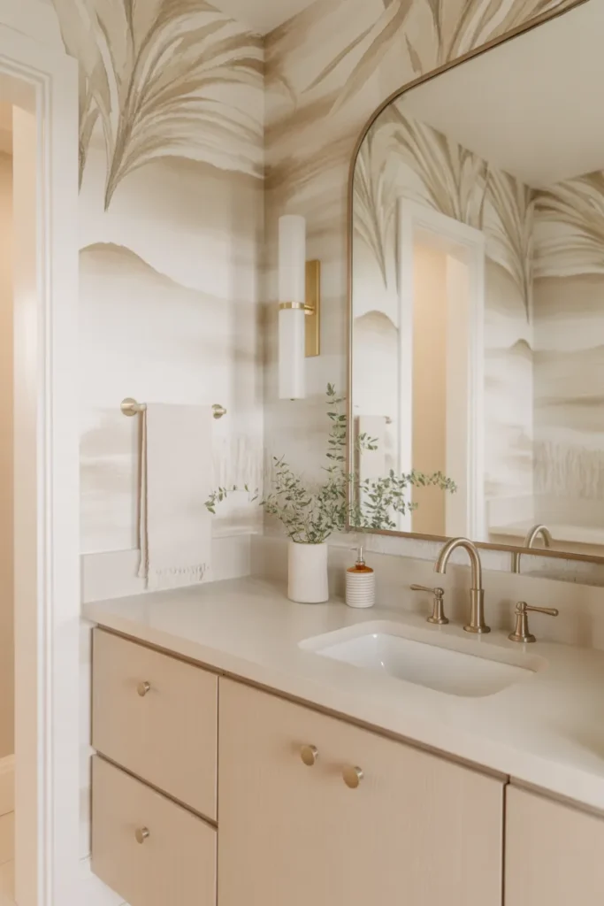  Beige and White Watercolor Wallpaper Serenity