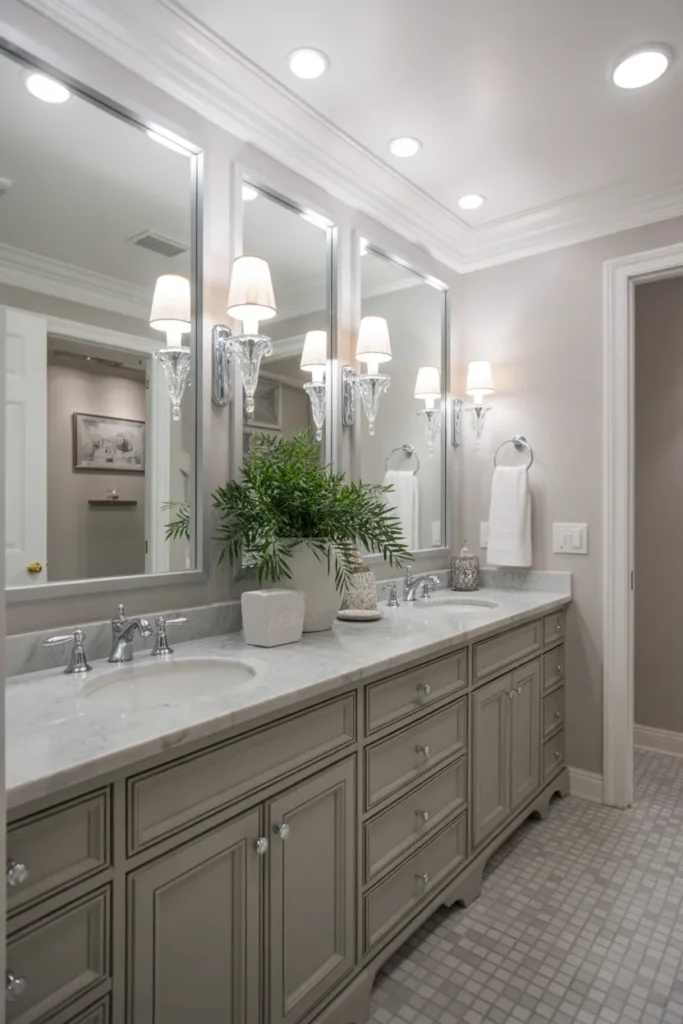   Classic Gray and White Bathroom Design
