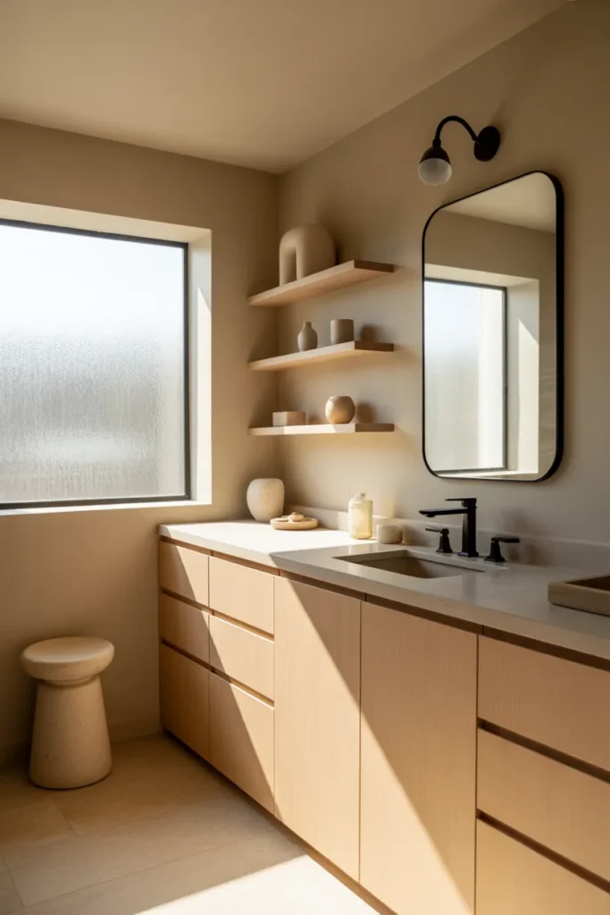 Japandi Style Guest Bathroom
