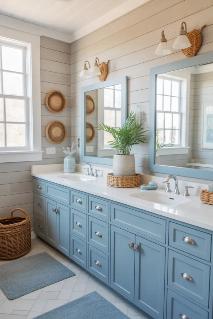  Coastal Inspired Jack and Jill Bathroom