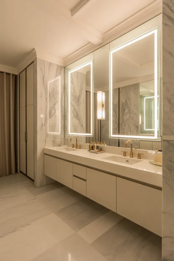  Luxury Marble Shared Bathroom